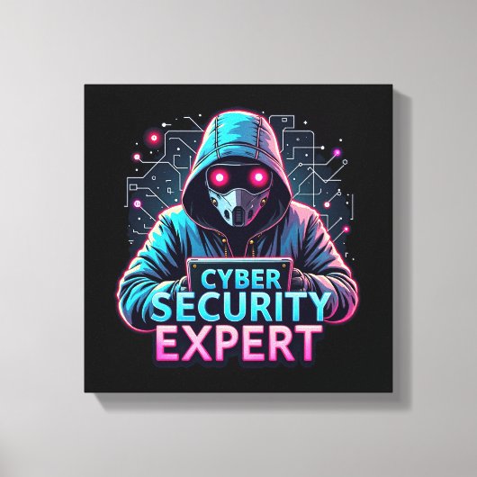 Cyber Security Expert Canvas Muurkunst (Voorkant)