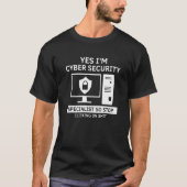 Cyber Security Expert for White Pet Hacker Design T-shirt (Voorkant)