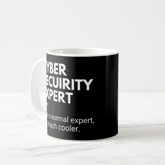 Cyber Security Expert Funny Gezegde Koffiemok (Voorkant links)