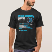 Cyber Security Expert met internetcomputerprogramm T-shirt (Voorkant)