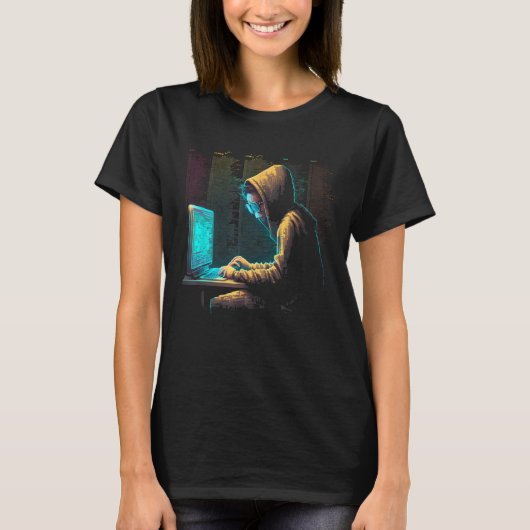 Cyber Security Expert Quote voor White Pet Hacker T-shirt (Voorkant)