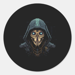 Cyber Security Expert voor White Hacker en Cyber W Ronde Sticker