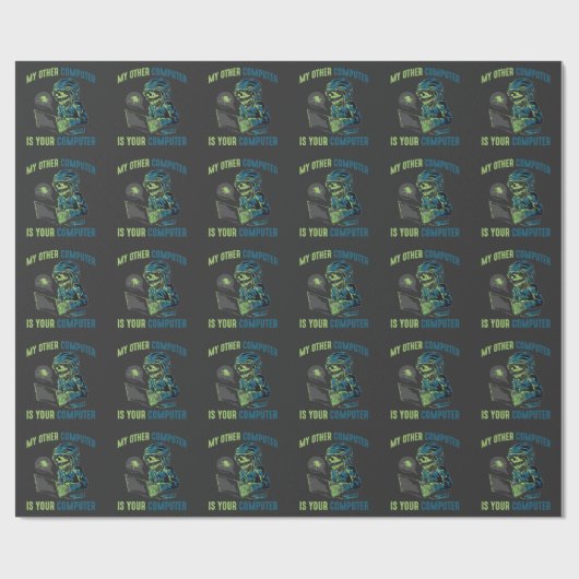 Cyber Security Hacker Computer Admin Programmer Cadeaupapier (Vlak)