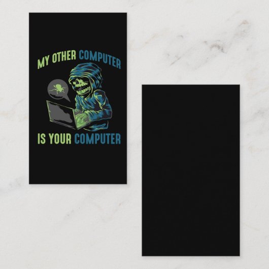 Cyber Security Hacker Computer Admin Programmer Visitekaartje (Voorkant / Achterkant)