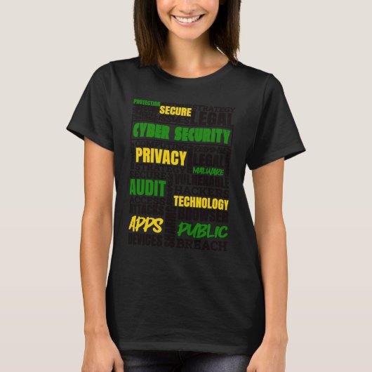 Cyber Security Hackers Secure Privacy Hacker IT Ha T-shirt (Voorkant)