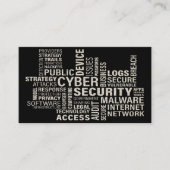 Cyber Security Intelligence Stylish Sepia Gold Visitekaartje (Voorkant)