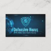 Cyber Security Shield Logo | Digitale achtergrond Visitekaartje (Voorkant)