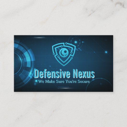 Cyber Security Shield Logo | Digitale achtergrond Visitekaartje (Voorkant)
