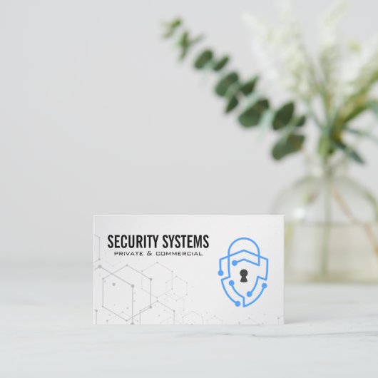 Cyber Security Shield Logo Visitekaartje (Staand voorkant)