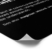 Cyber Security Specialist Grappig Analyst Werk Poster (Hoek)