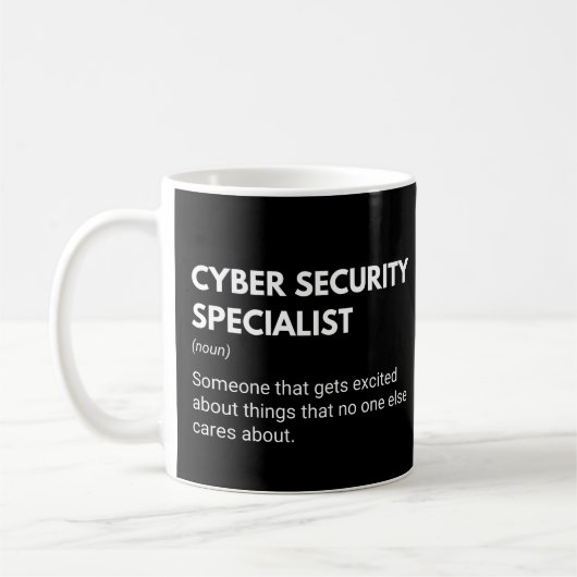 Cyber Security Specialist Grappige Computer Nerd Koffiemok (Links)