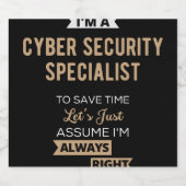 Cyber Security Specialist Likeurfles Etiket (Enkel label)