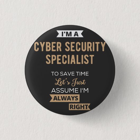 Cyber Security Specialist Ronde Button 3,2 Cm (Voorkant)