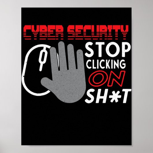 Cyber Security Specialist Spam Web Links Engineer Poster (Voorkant)