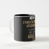Cyber Security Specialist Tweekleurige Koffiemok (Voorkant links)