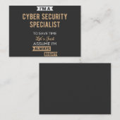 Cyber Security Specialist Visitekaartje (Voorkant / Achterkant)