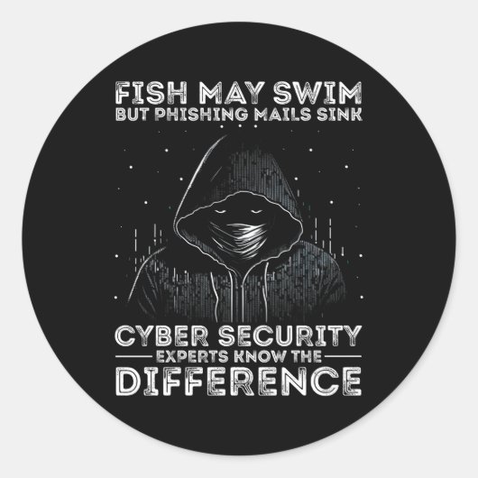Cyber Security Team en Anti Malware Technici Ronde Sticker (Voorkant)