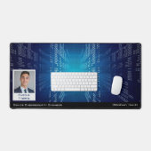 Cyber Security Tech Blue Business Photo Desk Mat (Keyboard & Muis)