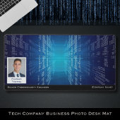 Cyber Security Tech Blue Business Photo Desk Mat