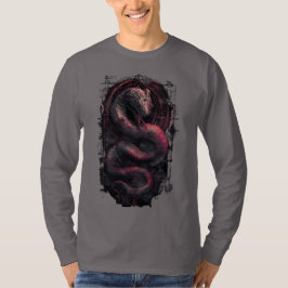 Cyber Serpent Dark Fantasy Grunge Lange Mouwen T-shirt