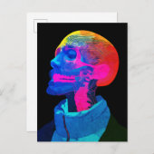 Cyber Skull - futuristische anatomie kunst Briefkaart (Voorkant / Achterkant)