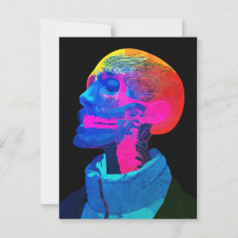 Cyber Skull – Futuristische Anatomie Kunst Briefkaart