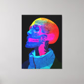 Cyber Skull – Futuristische Anatomie Kunst Canvas Afdruk (Voorkant)
