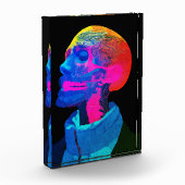 Cyber Skull - futuristische anatomie kunst Fotoblokken (Links)