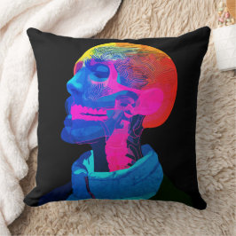 Cyber Skull – Futuristische Anatomie Kunst Kussen