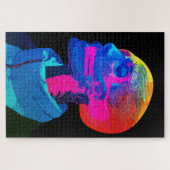 Cyber Skull – Futuristische Anatomie Kunst Legpuzzel (Horizontaal)