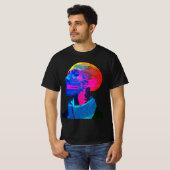Cyber Skull - futuristische anatomie kunst T-shirt (Voorkant volledig)