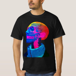 Cyber Skull - futuristische anatomie kunst T-shirt