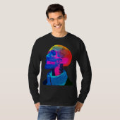 Cyber Skull - futuristische anatomie kunst T-shirt (Voorkant volledig)