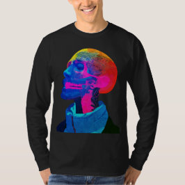 Cyber Skull - futuristische anatomie kunst T-shirt