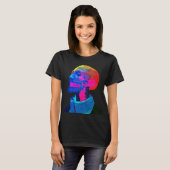 Cyber Skull - futuristische anatomie kunst T-shirt (Voorkant volledig)