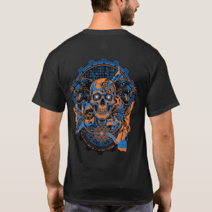 Cyber Skull Panther T-shirt – Futuristisch Mechani