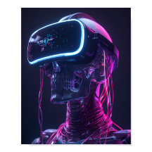 Cyber Skull VR — Poster voor futuristische games
