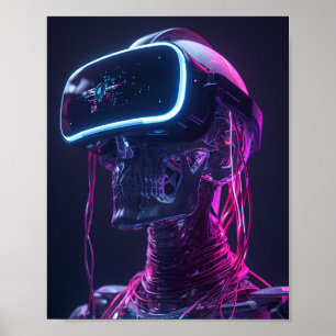 Cyber Skull VR — Poster voor futuristische games