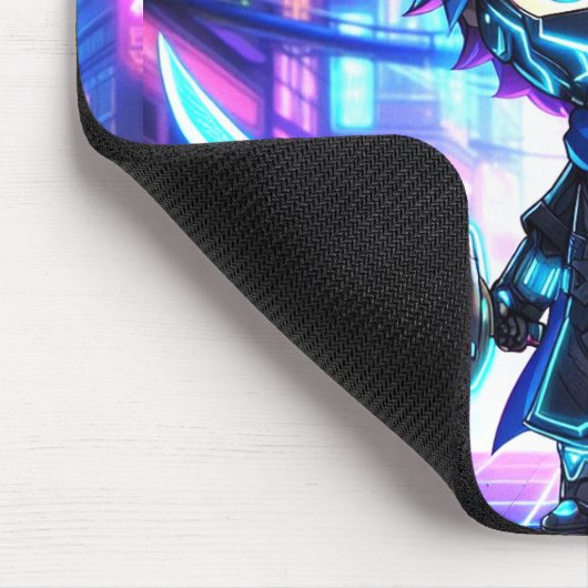 Cyber Slash – Chibi Ninja Battle Mousepad Muismat (Hoek)