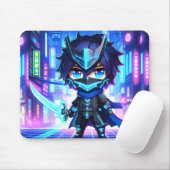 Cyber Slash – Chibi Ninja Battle Mousepad Muismat (Met muis)