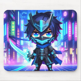 Cyber Slash – Chibi Ninja Battle Mousepad Muismat