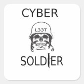 Cyber Soldier Hacker Stickers (Voorkant)