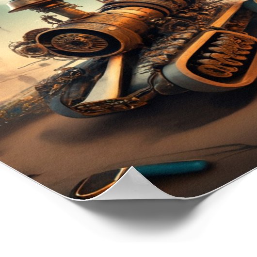 Cyber Steam Train Poster (Hoek)