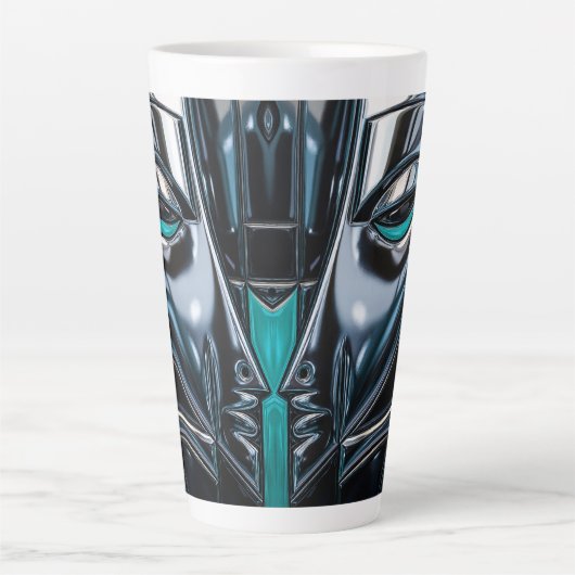 Cyber Teal Mug Latte Mok (Voorkant)