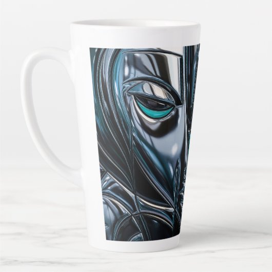Cyber Teal Mug Latte Mok (Links)