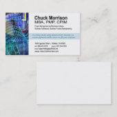 Cyber Tech-1 Visitekaartje (wit/blauw) (Voorkant / Achterkant)