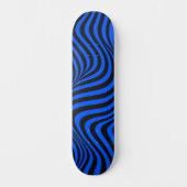 Cyber Tech Abstract Y2K Elektrisch Blauw Psychedel Persoonlijk Skateboard (Voorkant)