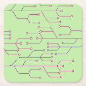 Cyber tech-chipschakelingen kartonnen onderzetters (Voorkant)