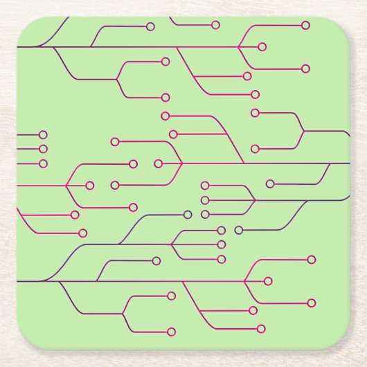 Cyber tech-chipschakelingen kartonnen onderzetters (Voorkant)