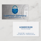 Cyber Tech Slotlogo | Beveiliging Visitekaartje (Voorkant / Achterkant)
